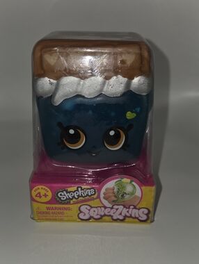 Shopkins Squeezkins Blue Ice Cream Squishy with Brown Top